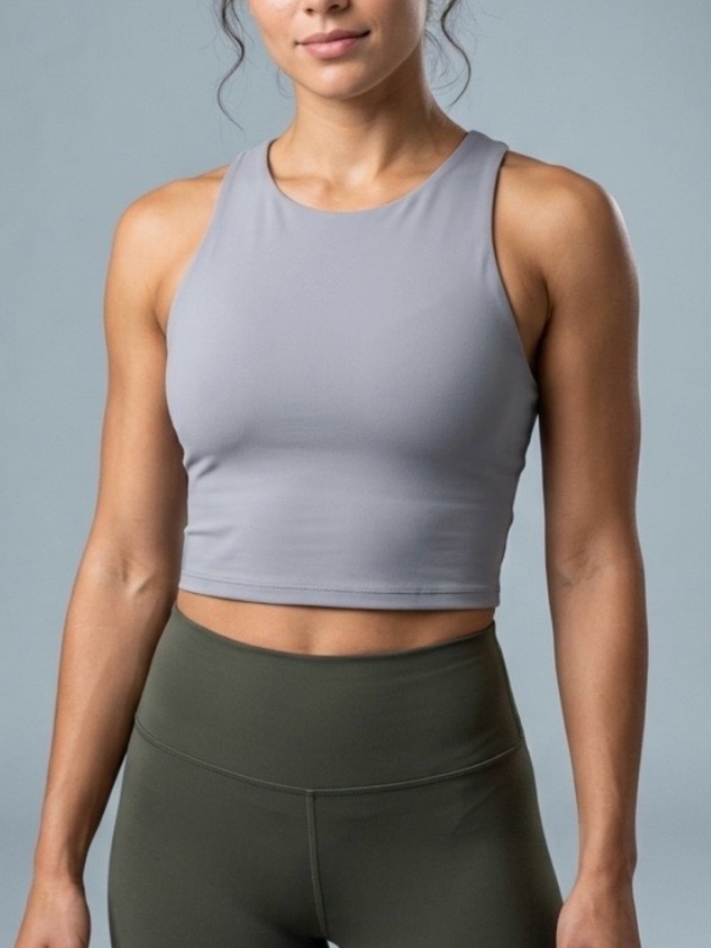Athleta Conscious Crop Tank Sports Bra in Lilac Lavender Women’s Size S